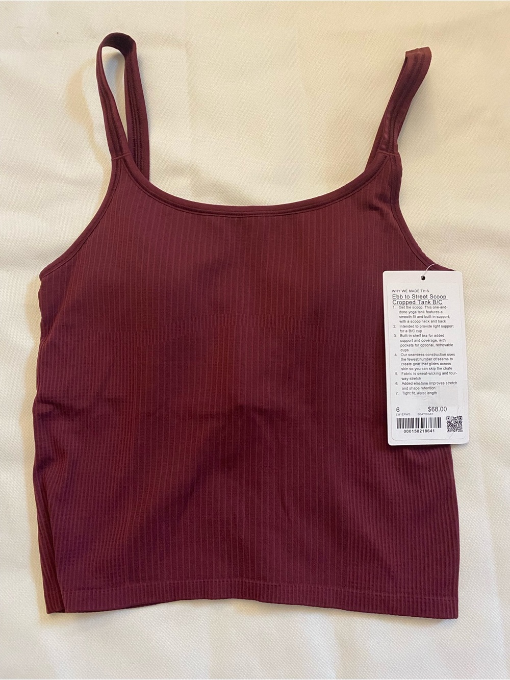 Lululemon Ebb to Street Scoop-Neck Cropped Tank Top - Picture 5 of 7